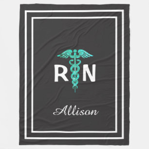 Couverture Polaire Infirmière inscrite personnalisée RN Caduceus Médi