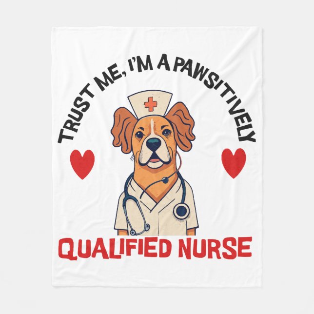 Couverture Polaire Infirmière qualifiée Pawsitively (Devant)