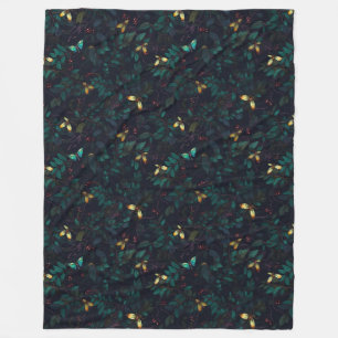 Couverture Polaire Insectes brillantes sur le feuillage foncé