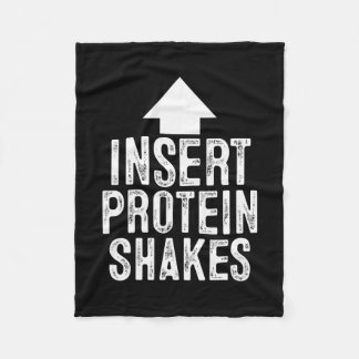 Couverture Polaire Insert Protein Shake Funny Pointing Arrow To Mouth