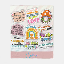 Couverture Polaire Inspiration de la gentillesse personnalisée- Motiv