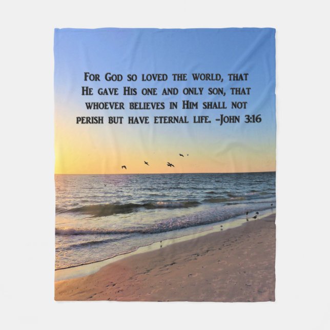 COUVERTURE POLAIRE INSPIRING JOHN 3:16 FLEECE BLANKET (Devant)