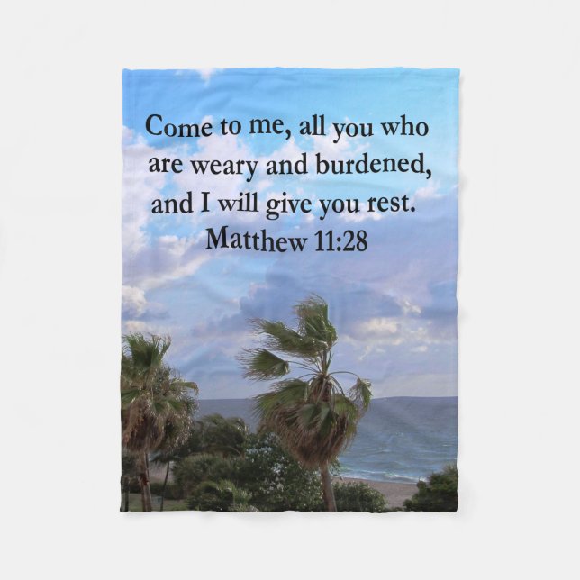 COUVERTURE POLAIRE INSPIRING MATTHEW 11:28 CONCEPTION DE SCRIPTURE (Devant)