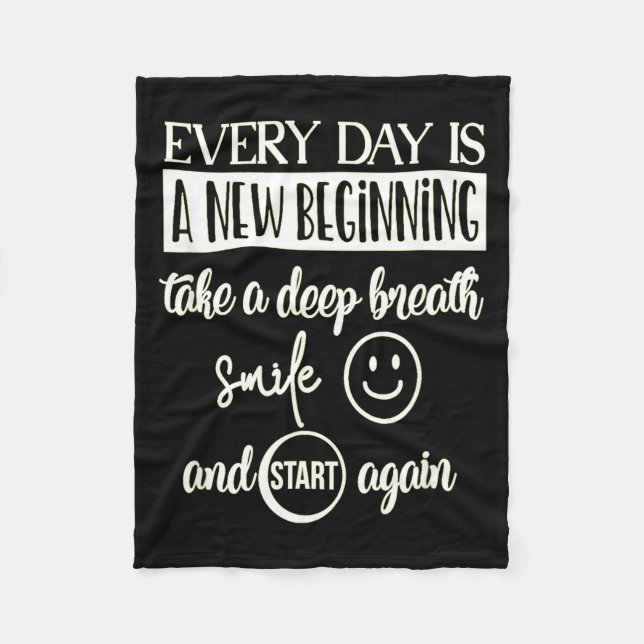 Couverture Polaire Insrational Everyday Is A New Beginning Sarcasm Te (Devant)
