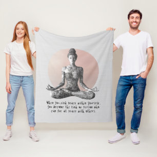 Couverture Polaire Instructeur de méditation Yoga Reiki Master Lotus 
