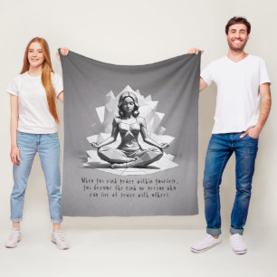 Couverture Polaire Instructeur de méditation Yoga Reiki Master Lotus 