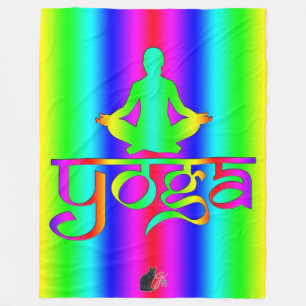 Couverture Polaire Intentions de Yoga Arc-en-Ciel