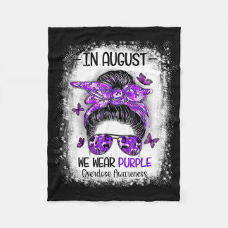 Couverture Polaire International Overdose Awareness Day Purple Messy 