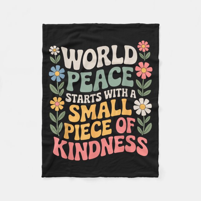 Couverture Polaire International Peace Day Insring World Kindness Day (Devant)