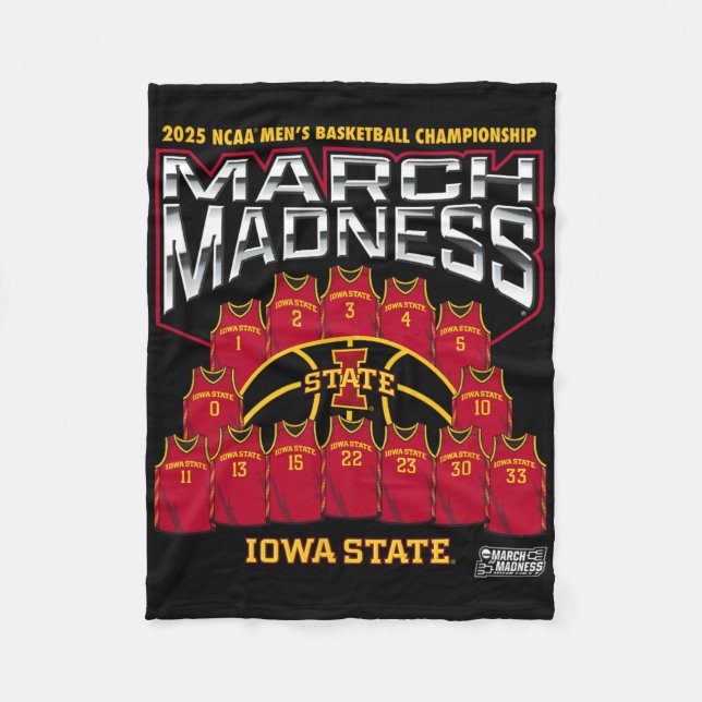 Couverture Polaire Iowa State March Madness 2025 Men's Sketll Nil  (Devant)