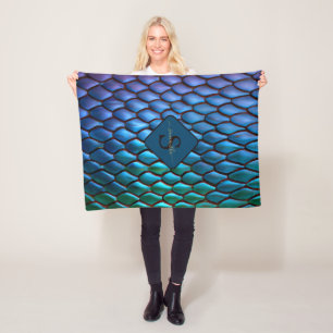 Couverture Polaire Iridescente Mermaid Tails Dragon Scales Imaginaire