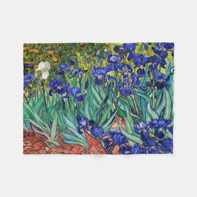 Couverture Polaire Irises par Vincent van Gogh (Devant (Horizontal))