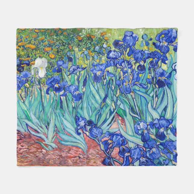 Couverture Polaire Irises Vincent van Gogh (Devant (Horizontal))