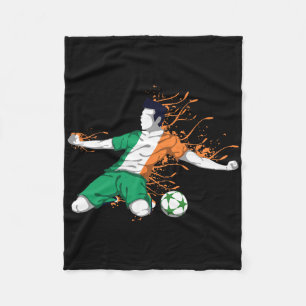 Couverture Polaire Irlande Football National - Amour de Football au D