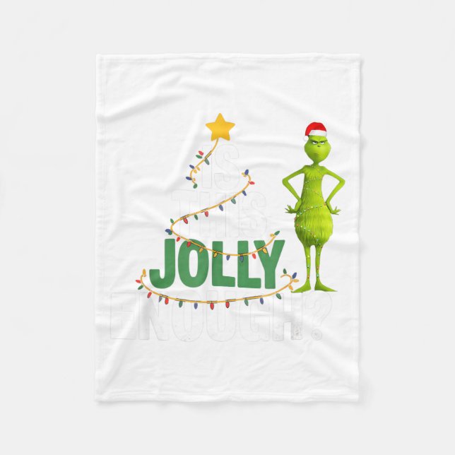 Couverture Polaire Is This Jolly Enough Funny Christmas Tree Lights H (Devant)