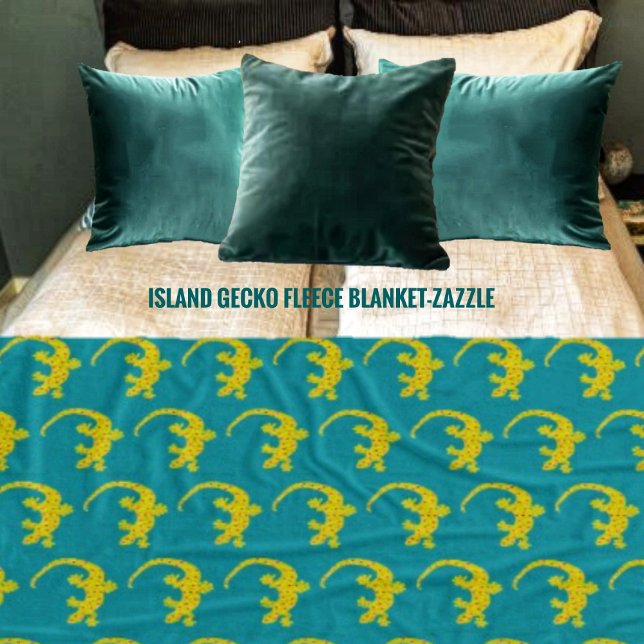 Couverture Polaire Island Gecko Fleece Blanket (Créateur téléchargé)