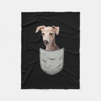 Couverture Polaire Italian Greyhound Whippet Chest Pocket For Dog Own