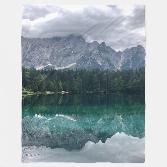 Couverture Polaire Italie Laghi Di Fusine Fleece Blanche (Devant)