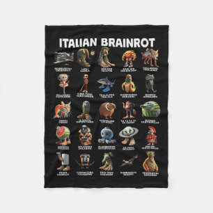 Couverture Polaire Italien Cerveau Rot Italien Brainrot Drôle Mèmes T