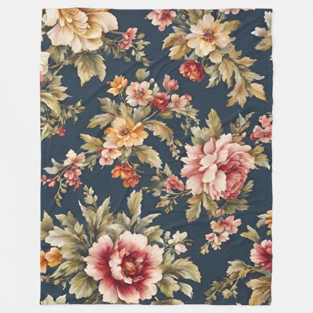 Couverture Polaire Italien Exquis Beau Modèle Floral (Devant)