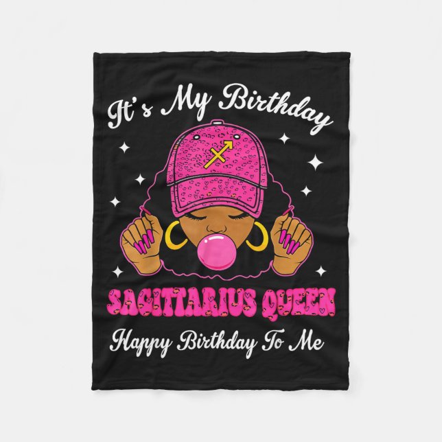 Couverture Polaire It's My Birthday Sagittarius Queen Happy Birthday  (Devant)