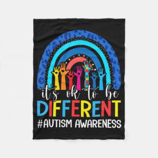 Couverture Polaire It's Ok To Be Different Autism Awareness Leopard R
