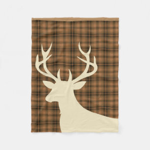 Couverture Polaire Ivoire brun bronzage du plaid de silhouette de