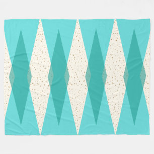 Couverture Polaire Jacquard moderne du milieu du siècle Blanche pola