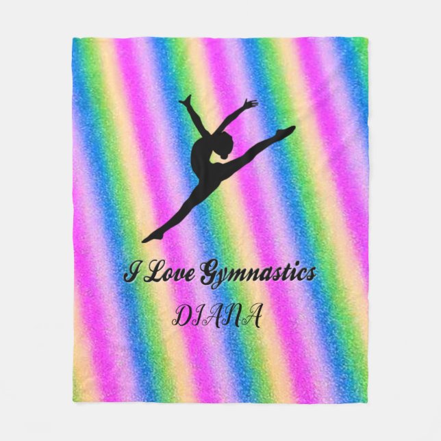 COUVERTURE POLAIRE J'ADORE LE GYMNASTICS FLEECE BLANKET! (Devant)