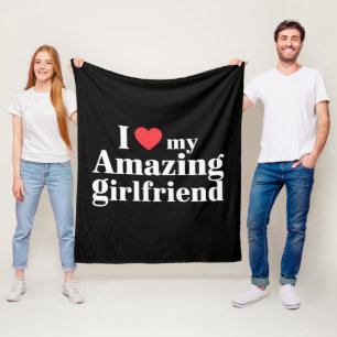 Couverture Polaire J'adore ma copine incroyable J'adore ma petite ami