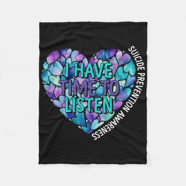 Couverture Polaire J'Ai Le Temps D'Écouter La Sensibilisation À La Pr (Devant)