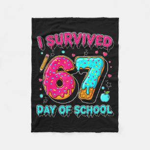 Couverture Polaire J'ai survécu 67 Jours D'école Drôle Mème Professeu