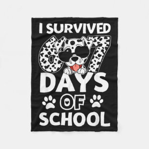 Couverture Polaire J'ai survécu 67 jours d'école en dabbant chien dal