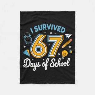 Couverture Polaire J'ai survécu 67 jours d'école Mème drôle Professeu