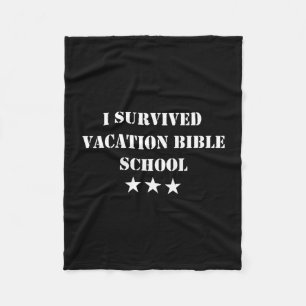 Couverture Polaire J'ai survécu à l'école biblique des vacances drôle