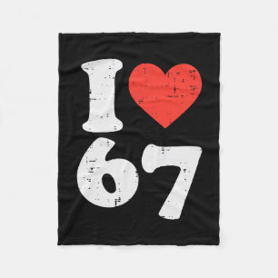 Couverture Polaire J'aime 67 Drôle 6 7 Déguisement Mème Six Sept Enfa