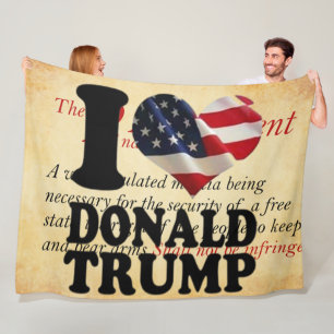 COUVERTURE POLAIRE J'AIME DONALD TRUMP