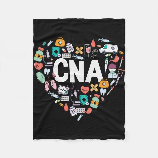 Couverture Polaire J'Aime Être Un CNA (Devant)