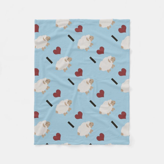 Couverture Polaire J'aime Ewe (Devant)