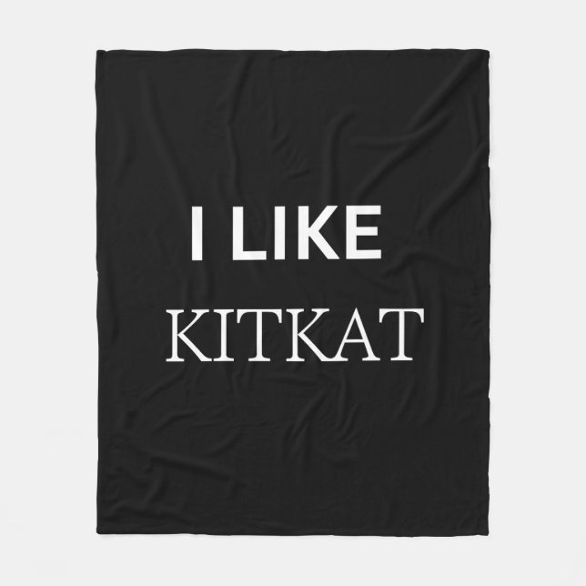 Couverture Polaire j'aime kitkat (Devant)