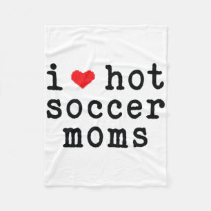 Couverture Polaire J'aime les mamans de football chaudes Funny Love c
