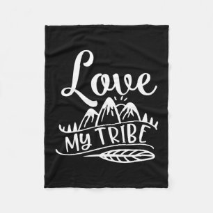 Couverture Polaire J'Aime Ma Tribu. Concevoir Pour Montrer Votre Amou