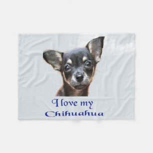 Couverture Polaire J'aime mon chihuahua