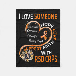 Couverture Polaire J'Aime Quelqu'Un Avec Rsd Crps Sensibilisation Tou