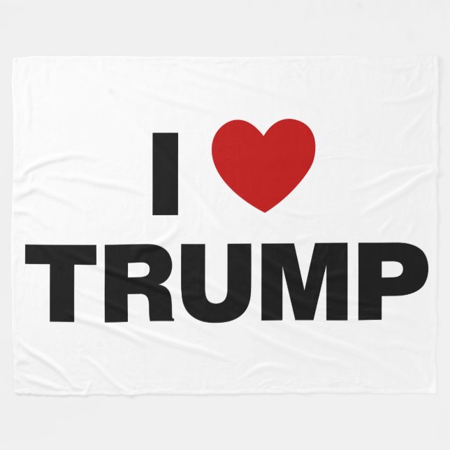 Couverture Polaire J'aime Trump (Devant (Horizontal))
