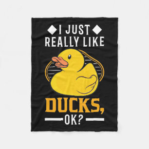 Couverture Polaire J'Aime Vraiment Les Canards