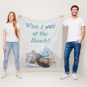 Couverture Polaire J'Aimerais Être À La Plage