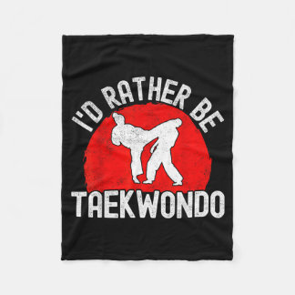 Couverture Polaire J'aimerais être Taekwondo - Amateur de Taekwondo A