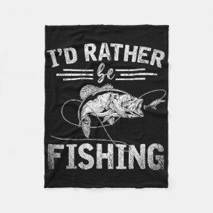 Couverture Polaire J'aimerais mieux pêcher cadeau drôle de pêcheur Ho