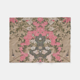 Couverture Polaire Jakuchu Rose Harmony Fleece Blanket